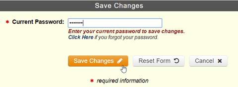 save changes section