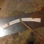 Template for the stainless taken off the anvil wit