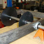 36 inch axle w 60 tooth sprocket brake rotor