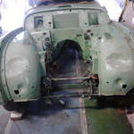 going backwards Removed engine to re paint the eng