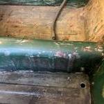 Drivers side down you can see the carnage awaitin