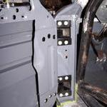 and with the door and hinges in place