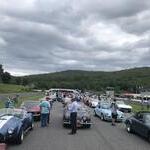 Starting grid at Lime Rock for vintage rally